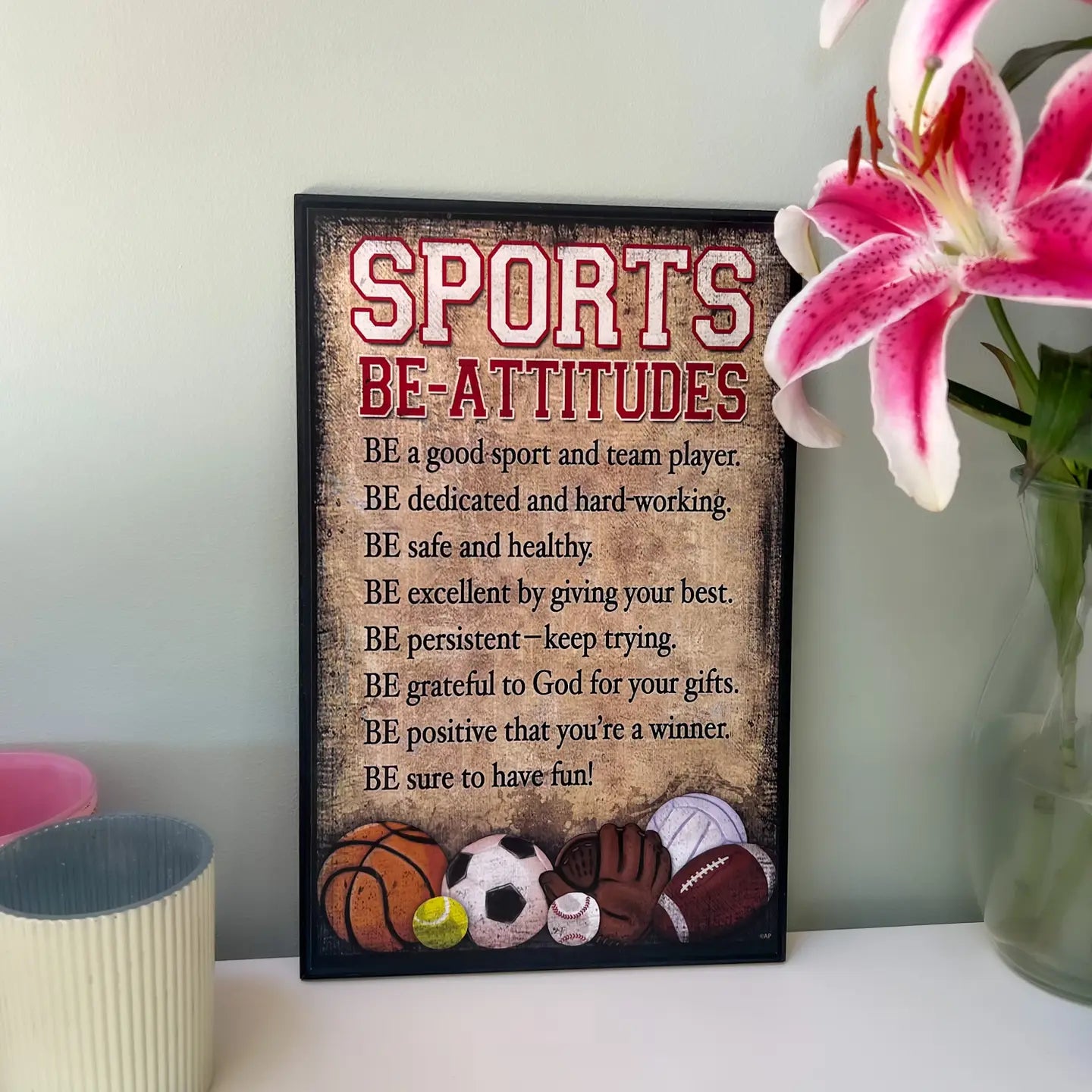 Sports Be-Attitudes Plaque