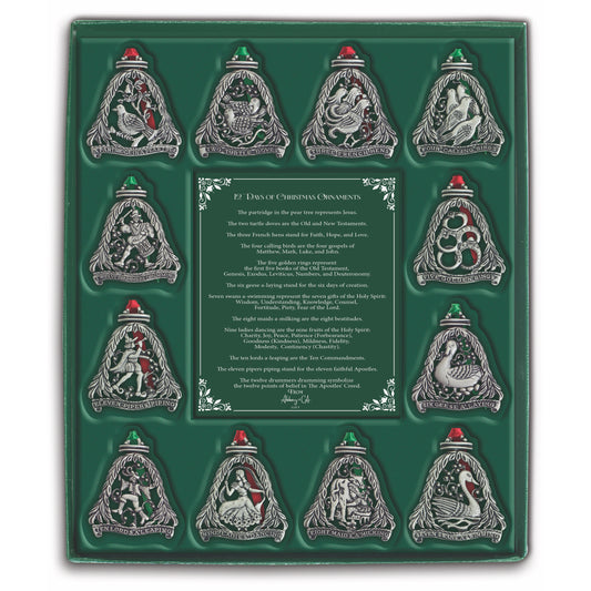 12 Days of Christmas Ornament Set