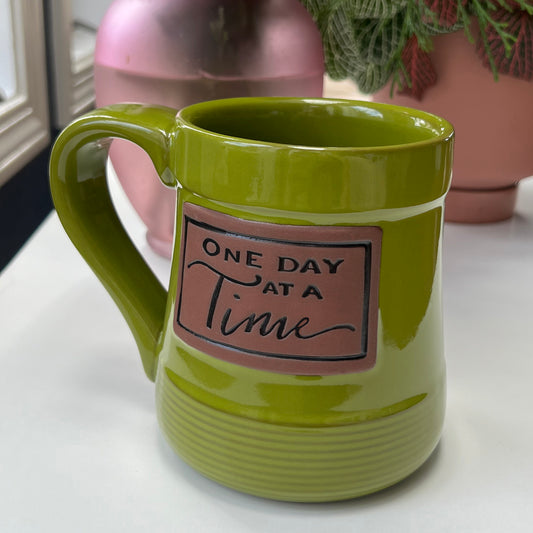 One Day At A Time Pottery Mug