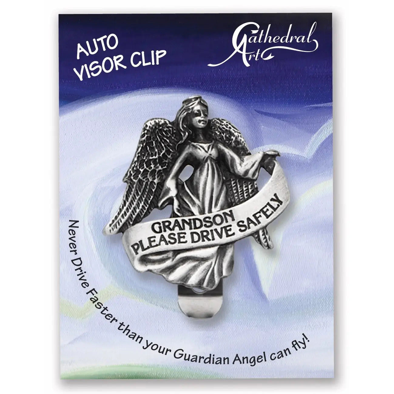 Please Drive Safely Angel Visor Clip