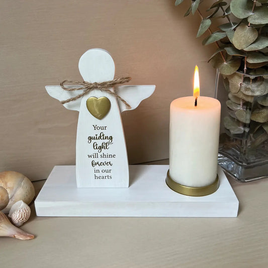 Angel Memorial Candle Holder