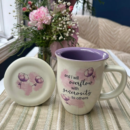 Purple Flower Mug & Coaster Set