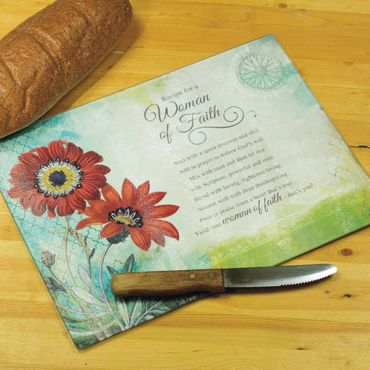 Woman of Faith Cutting Board