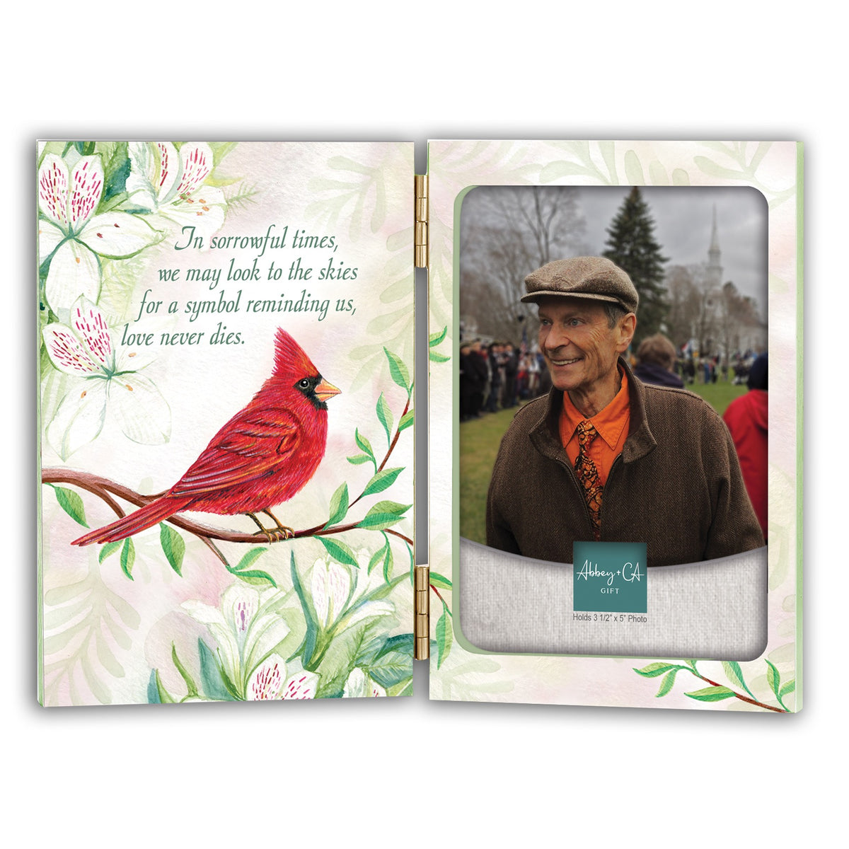 Photo Frame Memory Cardinal Cardinal Memorial Hinged Frame – Abbey + CA Gift
