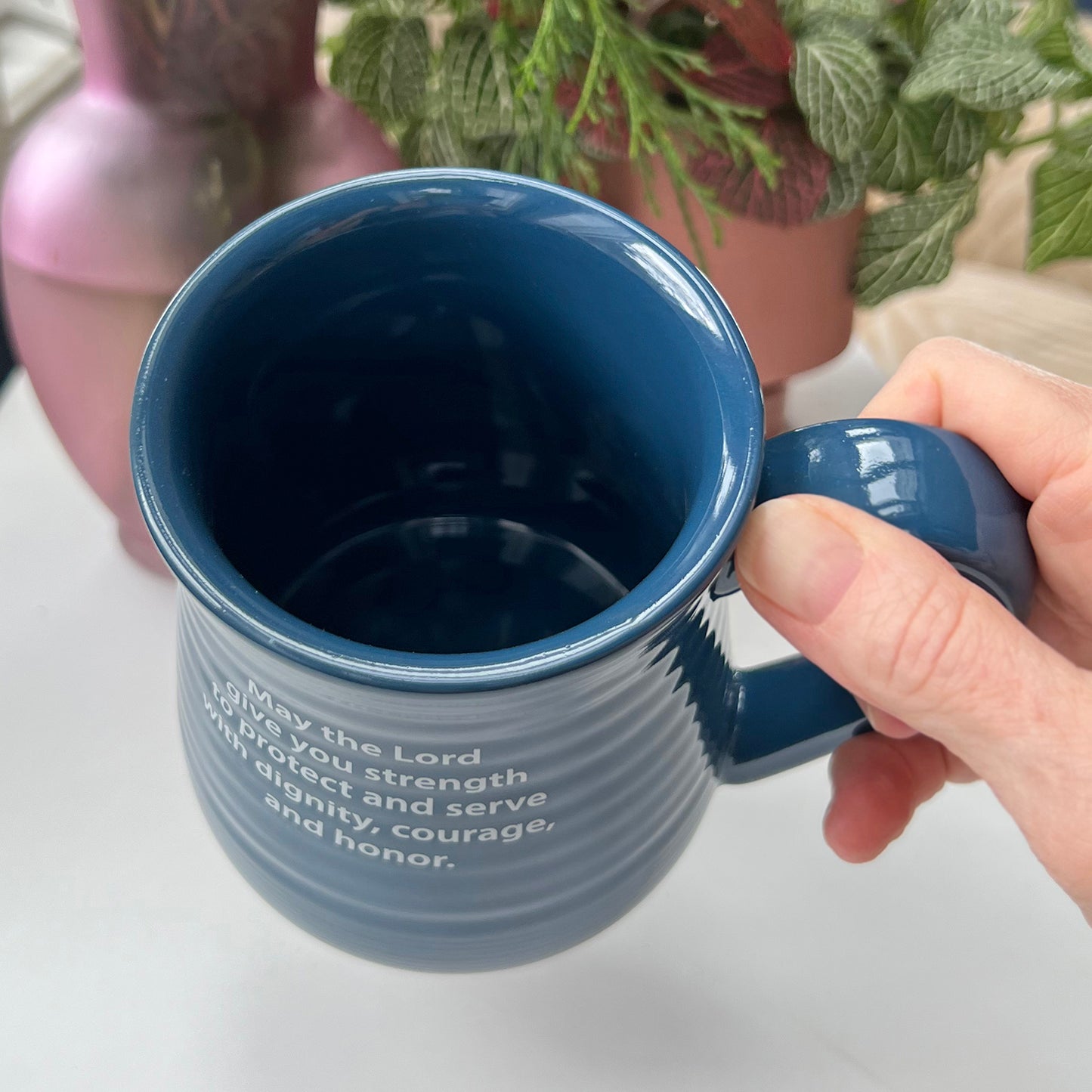 Police Officer Pottery Mug