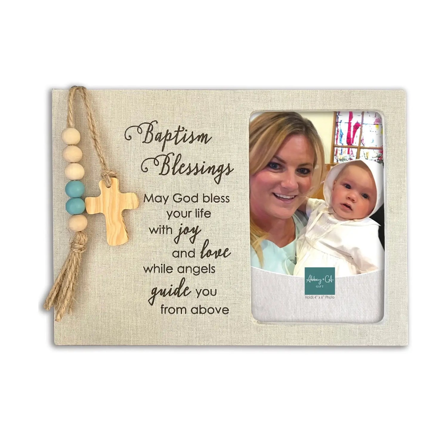 Baptism Fabric Picture Frame