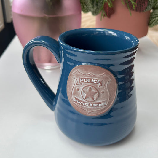 Police Officer Pottery Mug