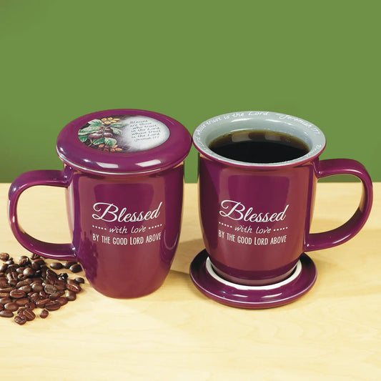 Blessed with Love Coaster Mug