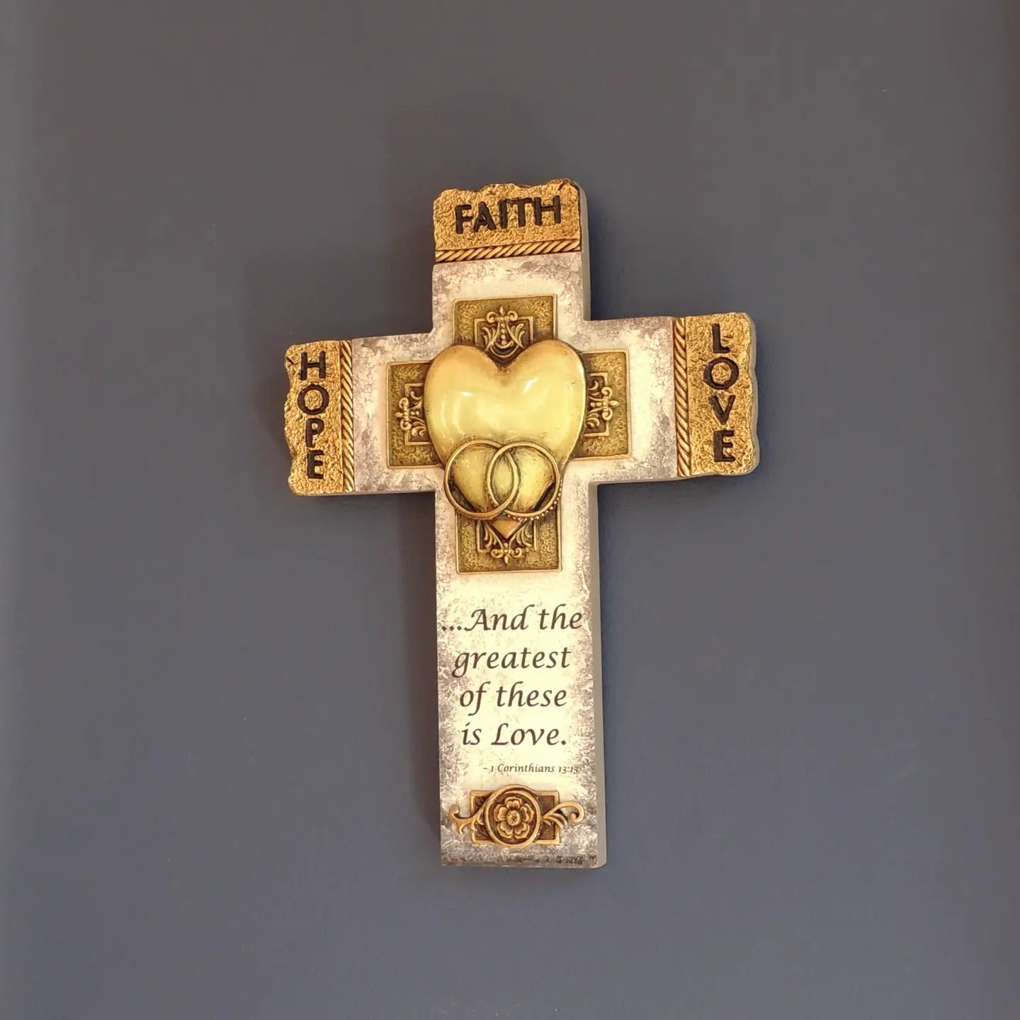 Faith Hope Love Wedding Wall Cross