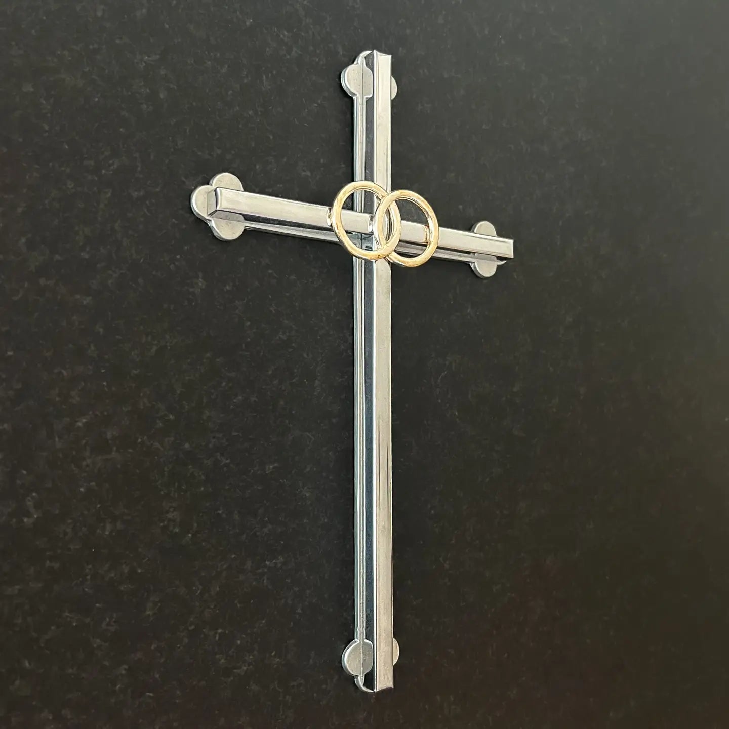 Silver Wedding Wall Cross