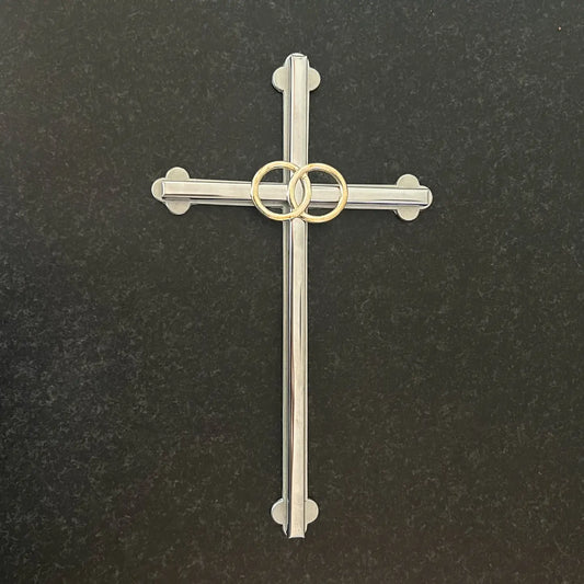 Silver Wedding Wall Cross