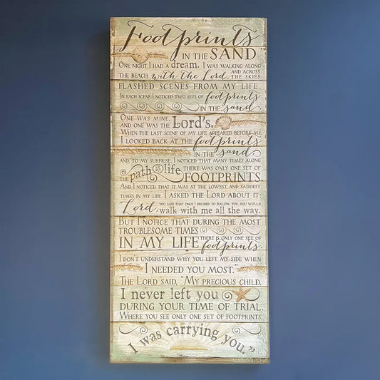Footprints Poem Wall Plaque