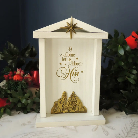 O Come Let Us Adore Him Nativity Creche