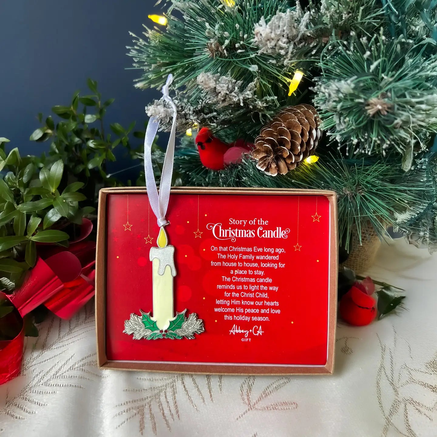 Christmas Candle Story Ornament