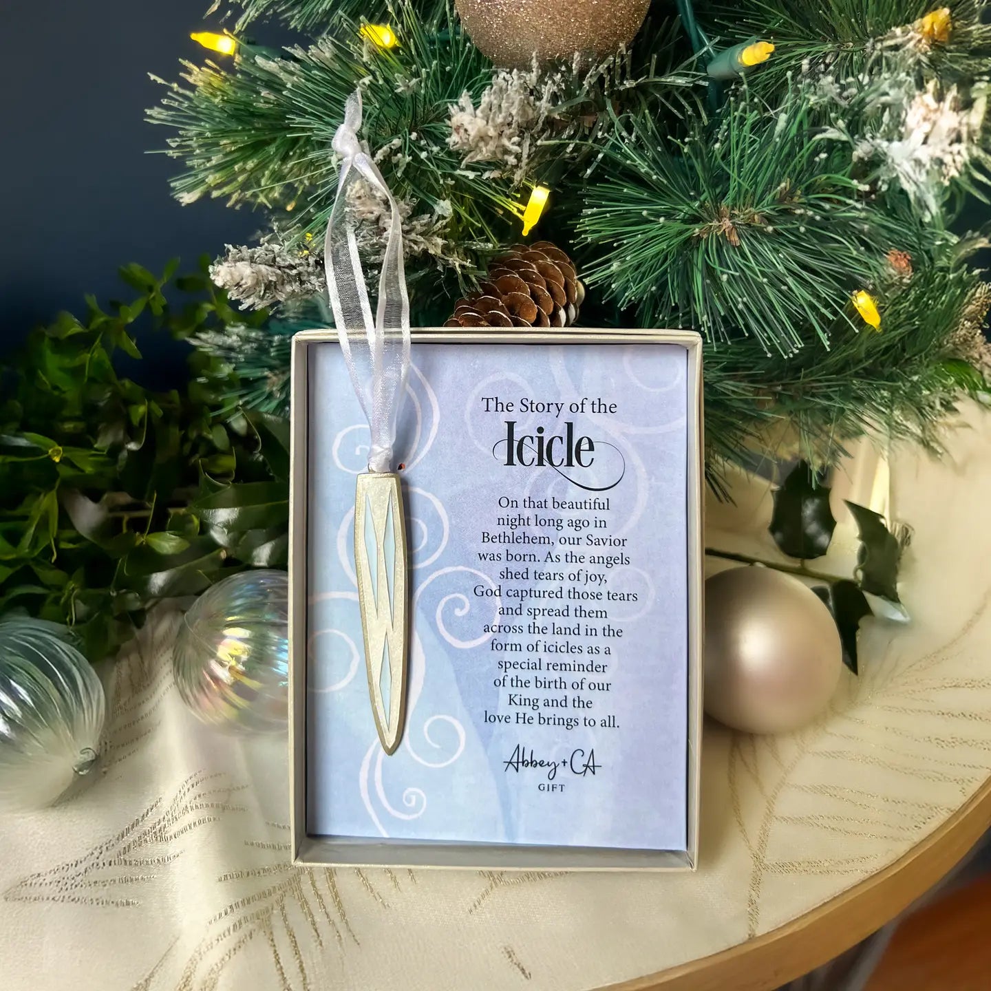 Christmas Icicle Story Ornament