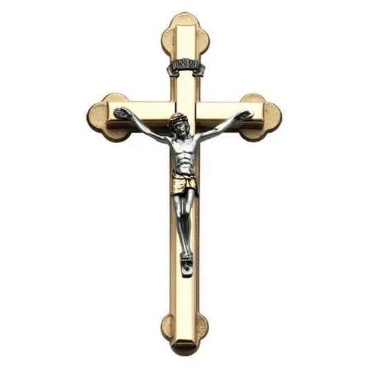 Mini 2-tone Wall Crucifix