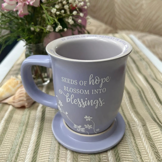 Lavender Floral Mug & Coaster Set